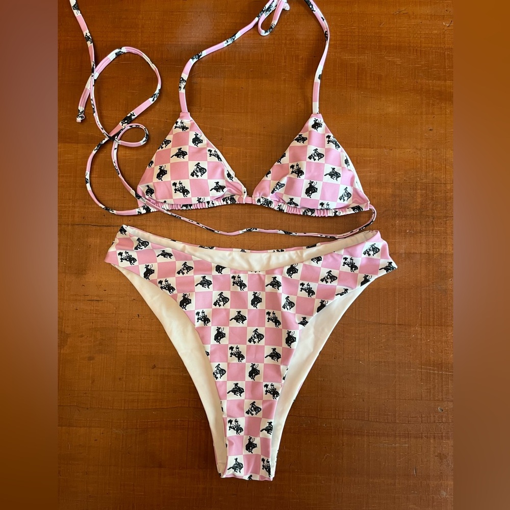 Buckskin Bikini Western Print NWOT